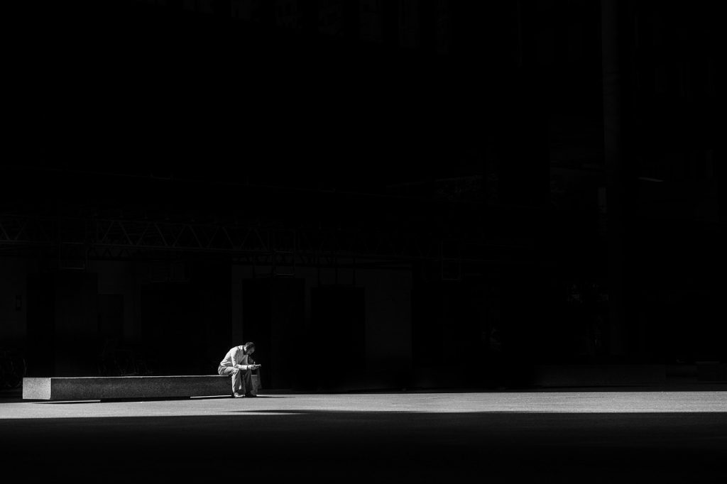 man waiting on God